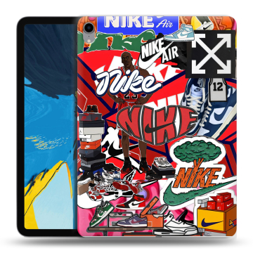 Силиконовый чехол на IPad Pro 11 с принтом Найк Nike яркий Силиконовый чехол на IPad Pro 11 с принтом Найк Nike яркий