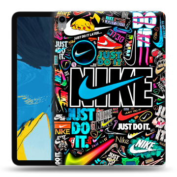 Силиконовый чехол на IPad Pro 11 с принтом найк nike черный Силиконовый чехол на IPad Pro 11 с принтом найк nike черный