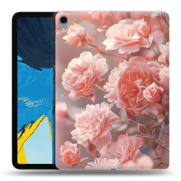 Силиконовый чехол на IPad Pro 11 с принтом Розовые розы Силиконовый чехол на IPad Pro 11 с принтом Розовые розы