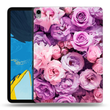 Силиконовый чехол на IPad Pro 11 с принтом лавандовые розы Силиконовый чехол на IPad Pro 11 с принтом лавандовые розы