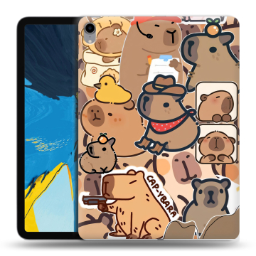 Силиконовый чехол на IPad Pro 11 с принтом капибара