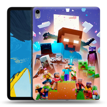 Силиконовый чехол на IPad Pro 11 с принтом Майнкрафт Minecraft Силиконовый чехол на IPad Pro 11 с принтом Майнкрафт Minecraft