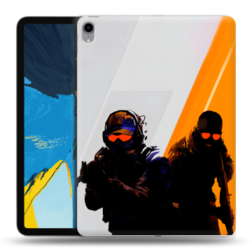 Силиконовый чехол на IPad Pro 11 с принтом Контер страйк Counter strike