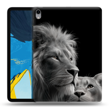 Силиконовый чехол на IPad Pro 11 с принтом Лев кошки