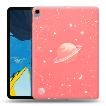 Силиконовый чехол на IPad Pro 11 с принтом Розовый космос