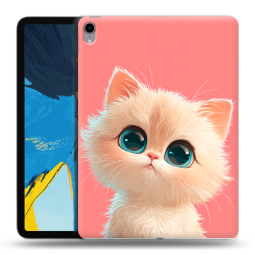 Силиконовый чехол на IPad Pro 11 с принтом Розовый котенок