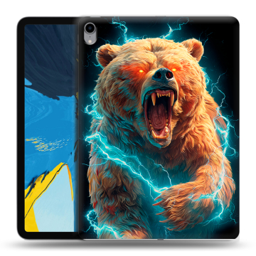 Силиконовый чехол на IPad Pro 11 с принтом Медведь