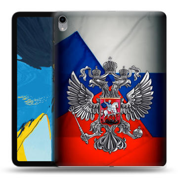 Силиконовый чехол на IPad Pro 11 с принтом Флаг России Силиконовый чехол на IPad Pro 11 с принтом Флаг России
