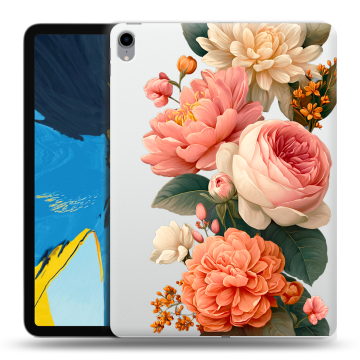 Силиконовый чехол на IPad Pro 11 с принтом цветы
