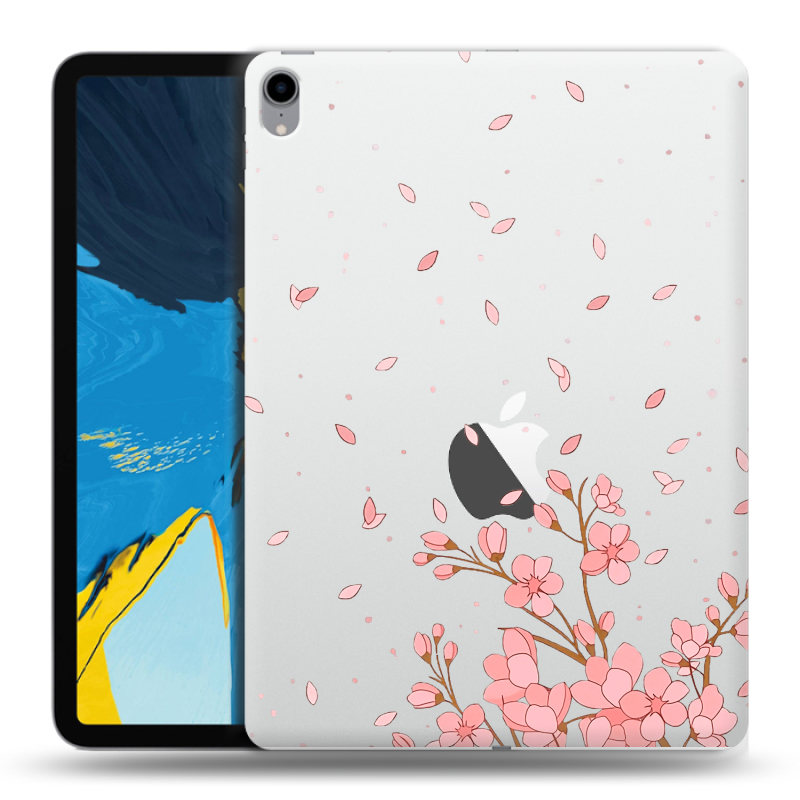 Силиконовый чехол на IPad Pro 11 с принтом Ветка сакуры Силиконовый чехол на IPad Pro 11 с принтом Ветка сакуры