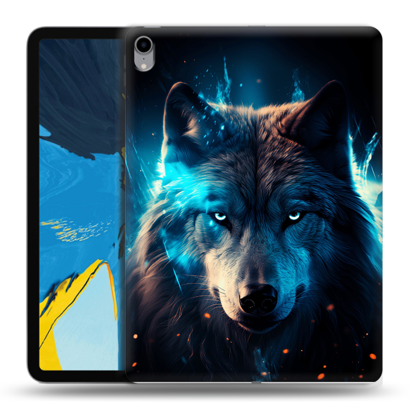 Силиконовый чехол на IPad Pro 11 с принтом Волк ночной Силиконовый чехол на IPad Pro 11 с принтом Волк ночной