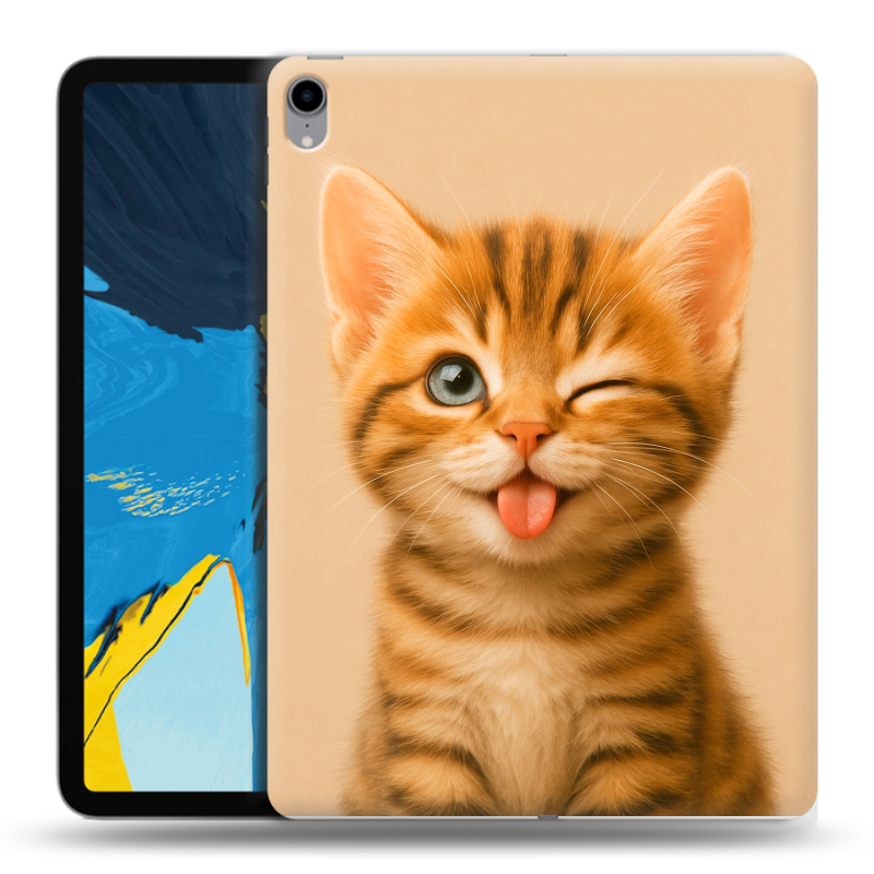 Силиконовый чехол на IPad Pro 11 с принтом котенок Силиконовый чехол на IPad Pro 11 с принтом котенок
