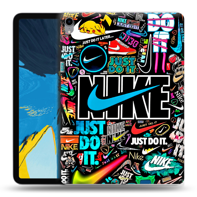 Силиконовый чехол на IPad Pro 11 с принтом найк nike черный Силиконовый чехол на IPad Pro 11 с принтом найк nike черный