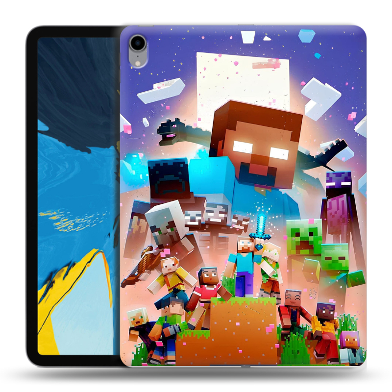 Силиконовый чехол на IPad Pro 11 с принтом Майнкрафт Minecraft Силиконовый чехол на IPad Pro 11 с принтом Майнкрафт Minecraft