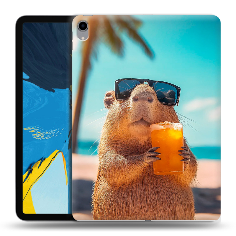 Силиконовый чехол на IPad Pro 11 с принтом Капибара Силиконовый чехол на IPad Pro 11 с принтом Капибара