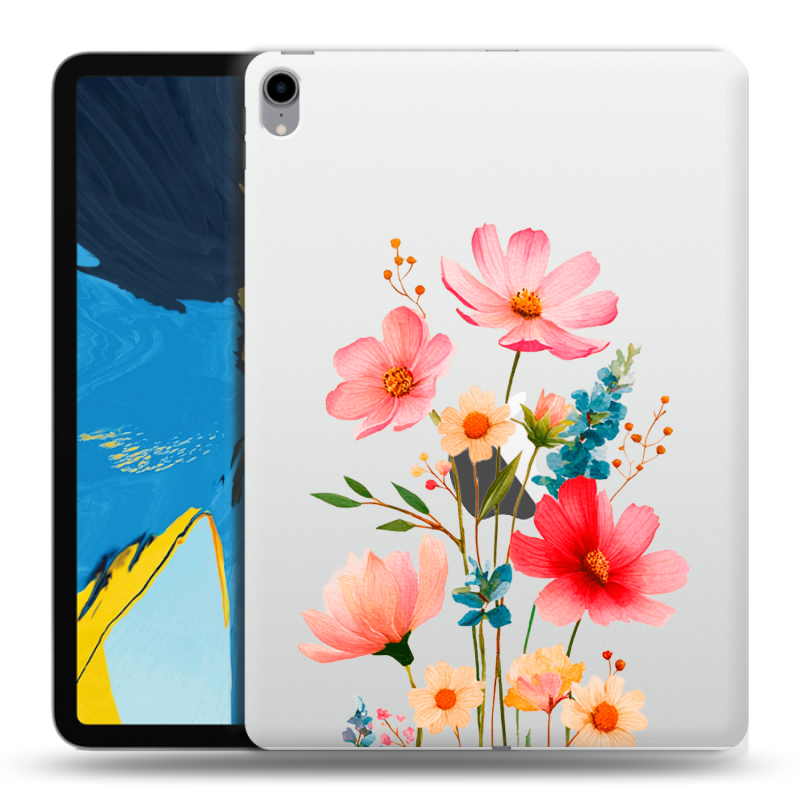 Силиконовый чехол на IPad Pro 11 с принтом Цветы Силиконовый чехол на IPad Pro 11 с принтом Цветы