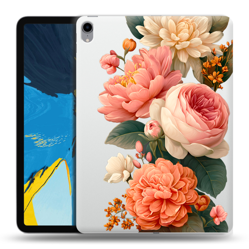 Силиконовый чехол на IPad Pro 11 с принтом цветы Силиконовый чехол на IPad Pro 11 с принтом цветы
