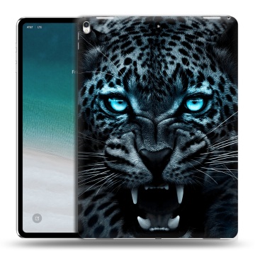 Силиконовый чехол на планшета IPad Pro 12.9 (2018) с принтом Темный леопард