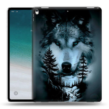 Силиконовый чехол на планшета IPad Pro 12.9 (2018) с принтом Лесной волк