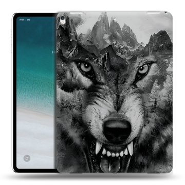 Силиконовый чехол на планшета IPad Pro 12.9 (2018) с принтом Волк