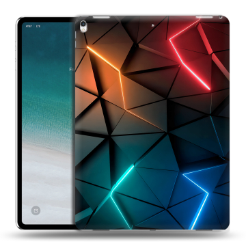 Силиконовый чехол на планшета IPad Pro 12.9 (2018) с принтом Абстракция неон