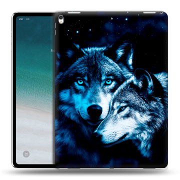 Силиконовый чехол на планшета IPad Pro 12.9 (2018) с принтом Волки