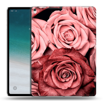 Силиконовый чехол на планшета IPad Pro 12.9 (2018) с принтом Цветы розы