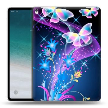 Силиконовый чехол на планшета IPad Pro 12.9 (2018) с принтом Бабочки Силиконовый чехол на планшета IPad Pro 12.9 (2018) с принтом Бабочки