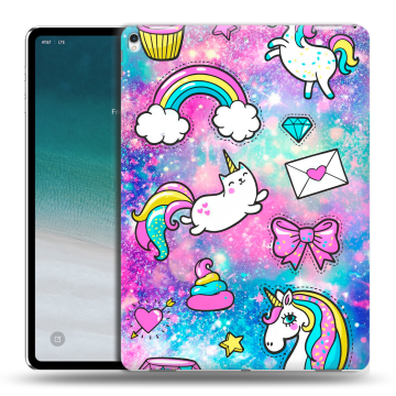 Силиконовый чехол на планшета IPad Pro 12.9 (2018) с принтом Единороги Силиконовый чехол на планшета IPad Pro 12.9 (2018) с принтом Единороги