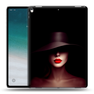 Силиконовый чехол на планшета IPad Pro 12.9 (2018) с принтом Девушка в шляпе Силиконовый чехол на планшета IPad Pro 12.9 (2018) с принтом Девушка в шляпе