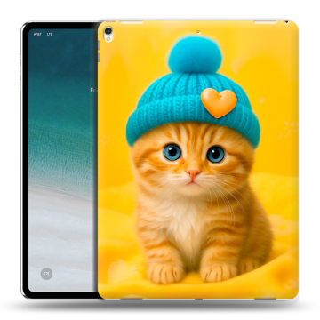 Силиконовый чехол на планшета IPad Pro 12.9 (2018) с принтом Котенок в шапке Силиконовый чехол на планшета IPad Pro 12.9 (2018) с принтом Котенок в шапке