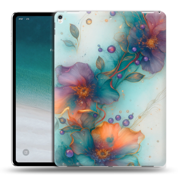 Силиконовый чехол на планшета IPad Pro 12.9 (2018) с принтом Акварельные цветы Силиконовый чехол на планшета IPad Pro 12.9 (2018) с принтом Акварельные цветы