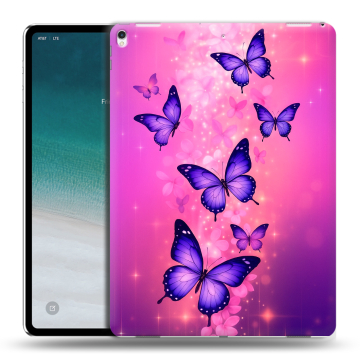 Силиконовый чехол на планшета IPad Pro 12.9 (2018) с принтом Бабочки Силиконовый чехол на планшета IPad Pro 12.9 (2018) с принтом Бабочки