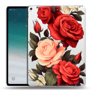 Силиконовый чехол на планшета IPad Pro 12.9 (2018) с принтом Розы Силиконовый чехол на планшета IPad Pro 12.9 (2018) с принтом Розы