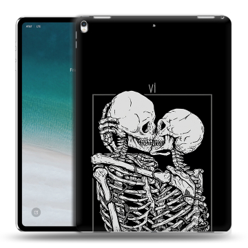 Силиконовый чехол на планшета IPad Pro 12.9 (2018) с принтом Поцелуй скелетов Силиконовый чехол на планшета IPad Pro 12.9 (2018) с принтом Поцелуй скелетов