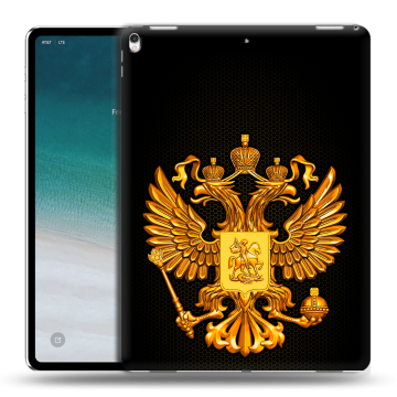 Силиконовый чехол на планшета IPad Pro 12.9 (2018) с принтом Герб России желтый Силиконовый чехол на планшета IPad Pro 12.9 (2018) с принтом Герб России желтый