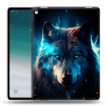 Силиконовый чехол на планшета IPad Pro 12.9 (2018) с принтом Волк ночной Силиконовый чехол на планшета IPad Pro 12.9 (2018) с принтом Волк ночной
