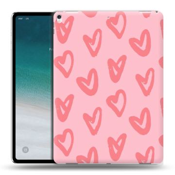 Силиконовый чехол на планшета IPad Pro 12.9 (2018) с принтом Сердечки Силиконовый чехол на планшета IPad Pro 12.9 (2018) с принтом Сердечки