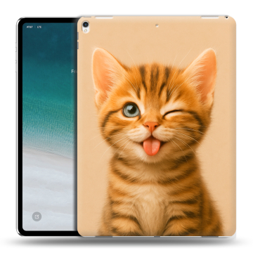Силиконовый чехол на планшета IPad Pro 12.9 (2018) с принтом котенок Силиконовый чехол на планшета IPad Pro 12.9 (2018) с принтом котенок