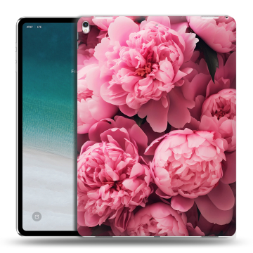 Силиконовый чехол на IPad Pro 12.9 (2018) с принтом цветы пионы Силиконовый чехол на IPad Pro 12.9 (2018) с принтом цветы пионы