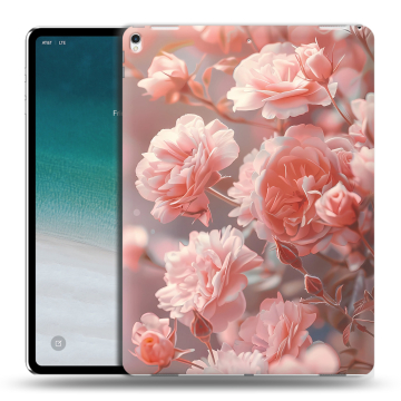 Силиконовый чехол на IPad Pro 12.9 (2018) с принтом Розовые розы Силиконовый чехол на IPad Pro 12.9 (2018) с принтом Розовые розы