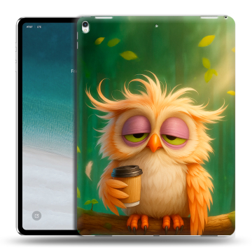 Силиконовый чехол на IPad Pro 12.9 (2018) с принтом сова Силиконовый чехол на IPad Pro 12.9 (2018) с принтом сова