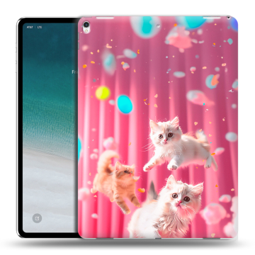 Силиконовый чехол на IPad Pro 12.9 (2018) с принтом милые котики