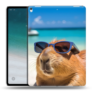 Силиконовый чехол на IPad Pro 12.9 (2018) с принтом Капибара Силиконовый чехол на IPad Pro 12.9 (2018) с принтом Капибара