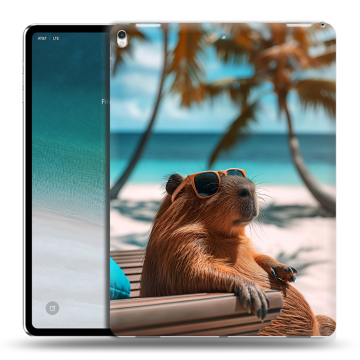 Силиконовый чехол на IPad Pro 12.9 (2018) с принтом Капибара Силиконовый чехол на IPad Pro 12.9 (2018) с принтом Капибара
