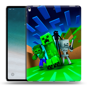 Силиконовый чехол на IPad Pro 12.9 (2018) с принтом Майнкрафт Силиконовый чехол на IPad Pro 12.9 (2018) с принтом Майнкрафт