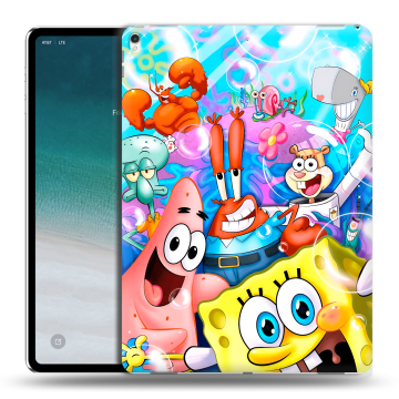 Силиконовый чехол на IPad Pro 12.9 (2018) с принтом спанчбоб спанч боб Силиконовый чехол на IPad Pro 12.9 (2018) с принтом спанчбоб спанч боб