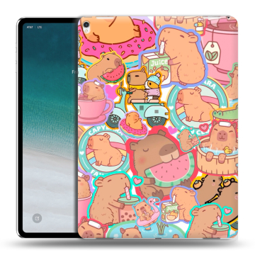 Силиконовый чехол на IPad Pro 12.9 (2018) с принтом капибары Силиконовый чехол на IPad Pro 12.9 (2018) с принтом капибары