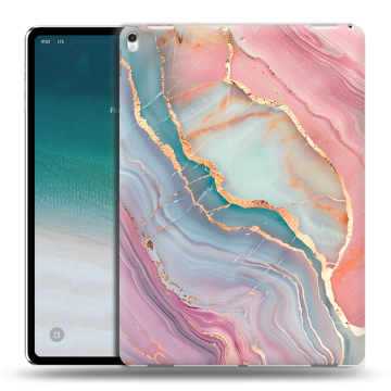 Силиконовый чехол на IPad Pro 12.9 (2018) с принтом розовый мрамор Силиконовый чехол на IPad Pro 12.9 (2018) с принтом розовый мрамор