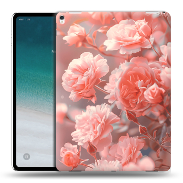 Силиконовый чехол на IPad Pro 12.9 (2018) с принтом Розы цветы Силиконовый чехол на IPad Pro 12.9 (2018) с принтом Розы цветы